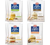EasiYo Yogurt Greco Confezione da 7 Bustine | 2 x G/S Cocco con Pezzetti, 2 x G/S Ananas e Cocco con Pezzetti, 2 x G/S Miele di Manuka, 1 x G/S Mango e Cocco con Pezzetti | Ogni Bustina Prepara 1KG di