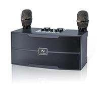 EASJOY Karaoke Professionale 20W Con Microfono - Sistema PA Bluetooth Con 2 Microfoni Wireless HD - Cassa Per Riunioni Di Famiglia, Matrimoni