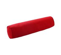 Easnea Cuscino rotondo in lino, cuscino a rullo lungo, supporto lombare, per alleviare il dolore al collo, cuscino cilindrico con fodera rimovibile, per dormire, sedia, auto, divano (rosso), NFL09106