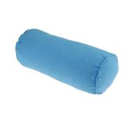 Easnea Cuscino rotondo in lino, cuscino a rullo lungo, supporto lombare, per alleviare il dolore al collo, cuscino cilindrico con fodera rimovibile per dormire/sedia/auto/divano, blu cielo, 15 x 40 cm