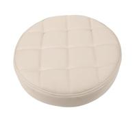 Easnea Cuscino rotondo per sedia girevole, sgabello di ricambio, in pelle PU, imbottito, in schiuma di poliuretano, per spa, barbieri, casa, a quadri, beige