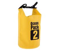 Easnea Heavy Duty 2L Impermeabile Dry Bag Roll Top Sack Kayak Canoa Rafting Nuoto Surf Vela Drifting Pesca Giallo