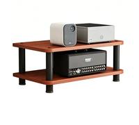 Easnuroz Hi-Fi Rack - Scaffale AV, 2/3/4 livelli, con ripiani in vetro temperato, per amplificatori, giradischi e lettori CD, supporto angolare AV (rosso, 55 x 35 x 25 cm (2 animali)