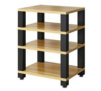 Easnuroz Mobile Hi-Fi Ripiano AV Supporto Multimediale AV Mobiletto Audio Per Impianto Stereo Supporto Multimediale A 1-4 Livelli Scaffale Audio Portatile Ideale Per(Wood,60 * 48 * 78cm(4Tier))