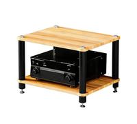 Easnuroz Mobile HiFi Con Ripiani AV Supporto HiFi A 1-4 Livelli Con Ripiano Portaoggetti Supporto HiFi Per Giradischi, Lettore Multimediale AV, Rack Audio A Torre Per(Wood color,60*48*37cm(2Tier))