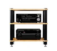 Easnuroz Mobile HiFi Con Ripiani AV Supporto HiFi A 1-4 Livelli Con Ripiano Portaoggetti Supporto HiFi Per Giradischi, Lettore Multimediale AV, Rack Audio A Torre Per(Wood color,60*48*59cm(3Tier))