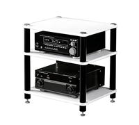 Easnuroz Mobile HiFi Con Ripiani AV Supporto HiFi A 1-4 Livelli Con Ripiano Portaoggetti Supporto HiFi Per Giradischi, Lettore Multimediale AV, Rack Audio A Torre Per(bianca,60 * 48 * 81cm(4Tier))