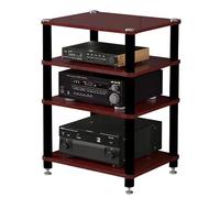 Easnuroz Mobile HiFi Con Ripiani AV Supporto HiFi A 1-4 Livelli Con Ripiano Portaoggetti Supporto HiFi Per Giradischi, Lettore Multimediale AV, Rack Audio A Torre Per(Brown,60 * 48 * 81cm(4Tier))
