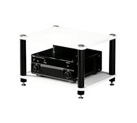 Easnuroz Mobile HiFi Con Ripiani AV Supporto HiFi A 1-4 Livelli Con Ripiano Portaoggetti Supporto HiFi Per Giradischi, Lettore Multimediale AV, Rack Audio A Torre Per(bianca,60 * 48 * 37cm(2Tier))