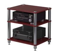Easnuroz Mobile Porta TV/Hibilo HiFi Supporto HiFi A 1/2/3/4 Ripiani Per Giradischi Mensola Angolare Per Dispositivi Multimediali AV Per Soggiorni E Studi, Supporti E Rack Per(Brown,60*48*59cm(3Tier))