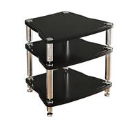 Easnuroz Mobiletto HiFi A 1/2/3/4 Ripiani Per Apparecchiature AV Mobilitto E Supporti HiFi, Supporto Per Giradischi Torre Audio Per Lettore DVD, Console Di Gioco, TV Box(Black,65*55*61.5cm(3Tier))