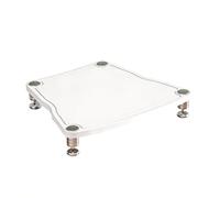 Easnuroz Mobiletto HiFi A 1/2/3/4 Ripiani Per Apparecchiature AV Mobilitto E Supporti HiFi, Supporto Per Giradischi Torre Audio Per Lettore DVD, Console Di Gioco, TV Box(bianca,65*55*10.5cm(1Tier))