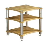 Easnuroz Supporto HiFi per giradischi Ripiano HiFi AV a 1/2/3/4 livelli Torre portaoggetti regolabile per supporti AV, giradischi/stampante/decoder Sky/TV(Wood,60 * 48 * 62cm(3Tier))