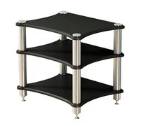 Easnuroz Supporto HiFi per giradischi Ripiano HiFi AV a 1/2/3/4 livelli Torre portaoggetti regolabile per supporti AV, giradischi/stampante/decoder Sky/TV(Black,60 * 48 * 62cm(3Tier))