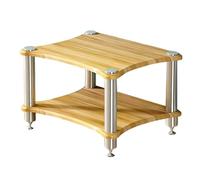 Easnuroz Supporto HiFi per giradischi Ripiano HiFi AV a 1/2/3/4 livelli Torre portaoggetti regolabile per supporti AV, giradischi/stampante/decoder Sky/TV(Wood,60 * 48 * 40cm(2Tier))