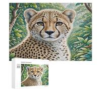 East African Cheetah Puzzle 300 Pezzi Gioco Creativo Per Ragazzi Dai 9 Anni Cute Pet Animals Intelligenza Educativa Rompicapo Idea Regalo Per Figlio A Natale E Compleanno 300 PCS