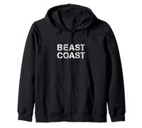 East Coast Beast Coast - Design graffiato Felpa con Cappuccio