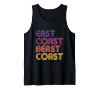 East Coast Beast Coast - Tavolozza Vintage retrò Tramonto Canotta