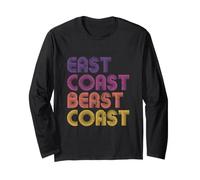East Coast Beast Coast - Tavolozza Vintage retrò Tramonto Maglia a Manica