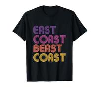 East Coast Beast Coast - Tavolozza Vintage retrò Tramonto Maglietta