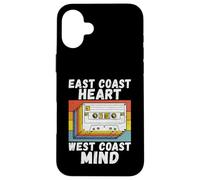 East Coast Heart West Coast Mind anni '90 Hip Hop Custodia per iPhone 16 Plus