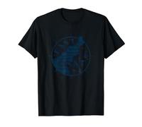 East Coast Nautical Compass Design per Gli Amanti della Spiaggia Maglietta, Uomo, Nero, 5XL