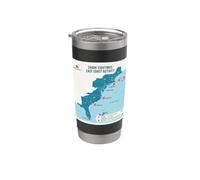 East Coast Shark Sightings Map Bicchiere termico in acciaio inox doppia parete