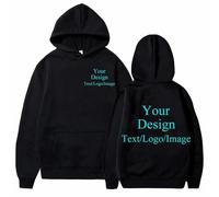 East-hai-buy Felpa con Cappuccio Personalizzata Felpe Personalizzate Progetta Le tue Immagini/Logo Uomo Donna Harajuku Pullover Streetwear Famiglia Coppia Regalo color1,S