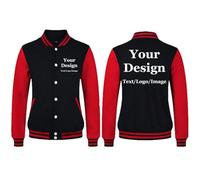 East-hai-buy Uniformi da Baseball da Donna Uomo Invernale Personalizzate Stampa Logo Personalizzato Giacca Calda Cappotto Felpa per Ragazzi Adolescenti Ragazze Color7,M