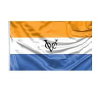 East India Trading - Bandiera della compagnia commerciale resistente ai raggi UV, stampata su entrambi i lati, in poliestere 150D, 0,9 x 1,5 m, colore: blu