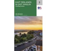 East Midlands & East Anglia (Map) OS Road Map