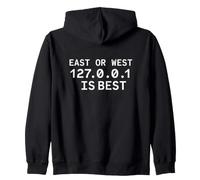 East Or West 127.0.0.1 è Il miglior Programmatore Nerd Divertente codificatore Felpa con Cappuccio