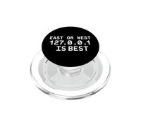 East Or West 127.0.0.1 è il miglior programmatore nerd divertente codificatore PopSockets PopGrip per MagSafe