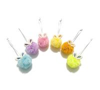 East Plush - Pendant for Spring | Traditional 6 pezzi Set with Hangable Loop & Bunny Ear Fabric Sl or Women, Family Friends, Girls and Neighbors Living Room Wall Celebrations
