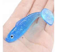 East Rain 9cm/9g Esca Morbida Multicolore 3D a Sirena con Coda Lunga per Esche da Pesca d'Acqua Dolce in Acqua salata Si applicano a Tutti i Tipi di Mazze da Pesca