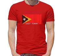 East Timor Barre Stile Bandiera - T-Shirt - Timor Est Asia Viaggio Love Country