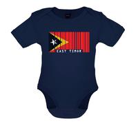 East Timor Codice a Barre Stile Bandiera - Bambino T-Shirt / Body - Est Asia