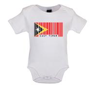 East Timor Codice a Barre Stile Bandiera - Bambino T-Shirt / Body - Est Asia