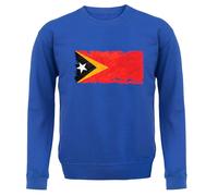 East Timor Grunge Stile Bandiera - Bambini Felpa/Maglione - Timor-Leste Dili