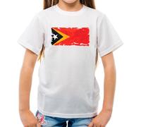 East Timor Grunge Stile Bandiera - T-Shirt - Timor-Leste Dili Asia Country