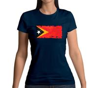 East Timor Grunge Stile Bandiera - T-Shirt - Timor-Leste Dili Asia Paese