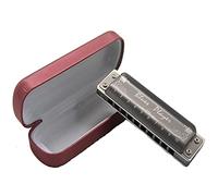 East Top 10 Holes Professional Diatonic Blues Harmonica Key of C per adulti, musicisti professionisti e studenti