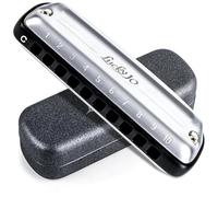 East top - Armonica a bocca avanzata a 10 fori con copertura in argento, armonica blues per adulti, professionisti e studenti