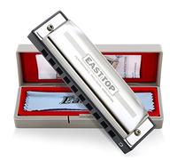 East Top Armonica, Diatonica Blues Harmonica Armonica Chiave di Do 10 Fori Armonica Per musicisti professionisti, principianti, studenti, adulti, bambini, in regalo Shonrry T009