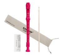 EAST TOP Flauto dolce soprano per bambini principianti, flauto dolce tedesco a 8 fori, in plastica, 3 pezzi, con bastoncino per la pulizia, custodia in cotone, grafico per diteggiatura, scatola