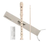 EAST TOP Flauto dolce soprano per bambini principianti, flauto dolce tedesco a 8 fori, in plastica, 3 pezzi, con bastoncino per la pulizia, custodia in cotone, grafico per diteggiatura, scatola