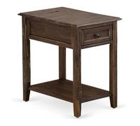 East West Furniture DE-07-ET Denison - Tavolino moderno rettangolare con cassetto per camera da letto, 61 x 48 cm, stile giacobino invecchiato