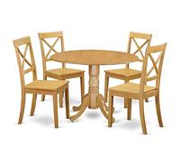 East West Furniture Dlbo5-Oak-W Dublin Set Rovere