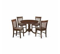 East West Furniture HLNO3-BCH-W - Set di 3 pezzi rotondo 42 HLNO5-MAH-C mogano