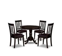 East West Furniture Set da 5 pezzi con tavolo da cucina e 4 sedie da pranzo